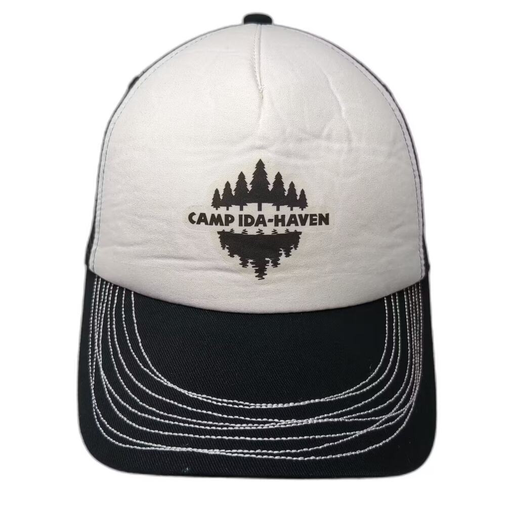 Stephen Joseph Camp Ida-Haven Black Trucker Hat One Size Mesh Adjustable Graphic
